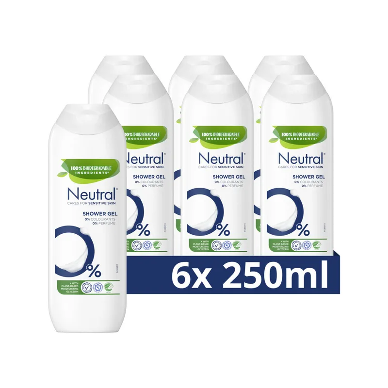 6x Neutral Douchegel Parfumvrij 250 ml de Neutral – photo produit