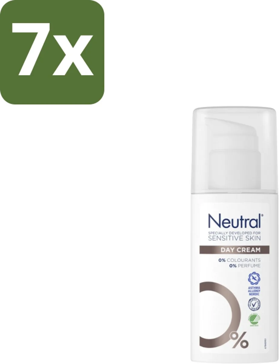 7 x Neutral Face Cream 50 ml - Gevoelige Huid - Dagcrème - Hydratatie - Glycerine - Parfumvrij från Neutral – produktbild