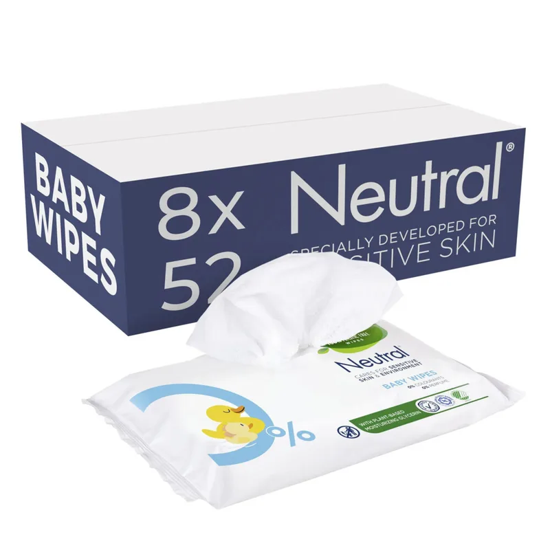 8x Neutral Billendoekjes 52 doekjes van Neutral – productfoto