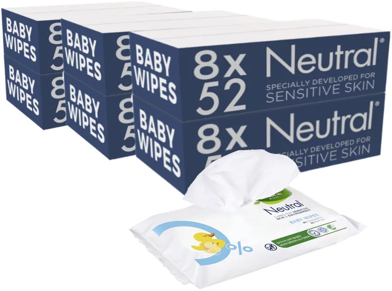 Baby Billendoekjes - 48 x 52 = 2496 stuks - 0% Parfum by Neutral – product photo