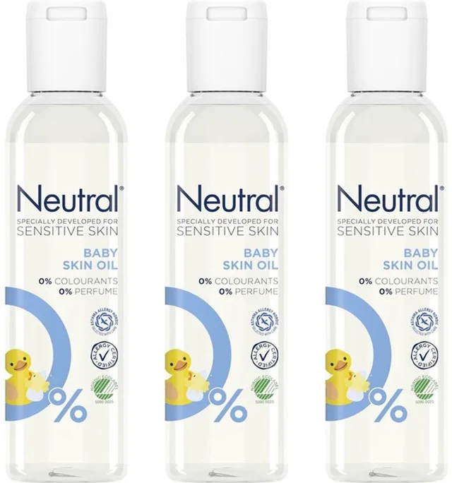 Baby Parfumvrij Huidolie voor de gevoelige babyhuid 3 x 150 ml