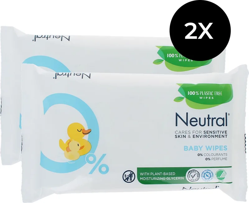 Baby Wipes - 2 x 52 sheets de Neutral – photo produit