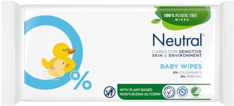 Billendoekjes - Parfumvrij - Plasticvrij - Zonder Kleurstoffen - 52 Billendoekjes van Neutral – productfoto