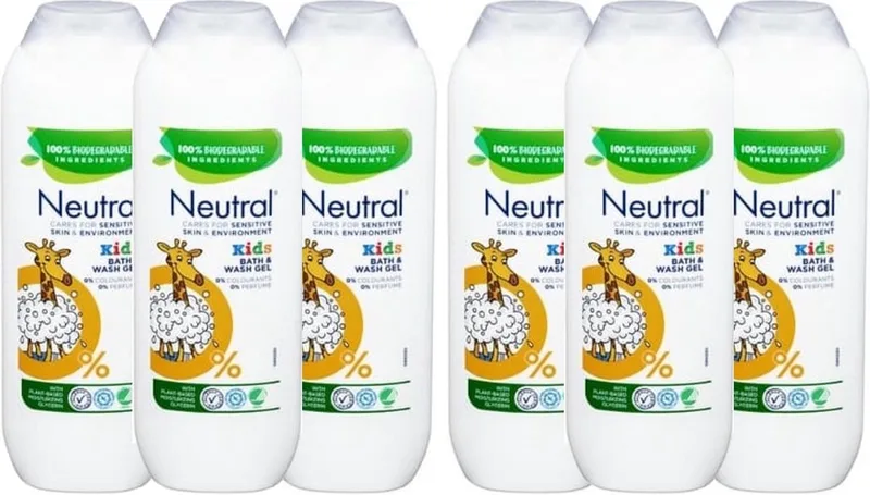 Douchegel - Kids - Bath, Wash & Shampoo - 250ml x 6 by Neutral – product photo