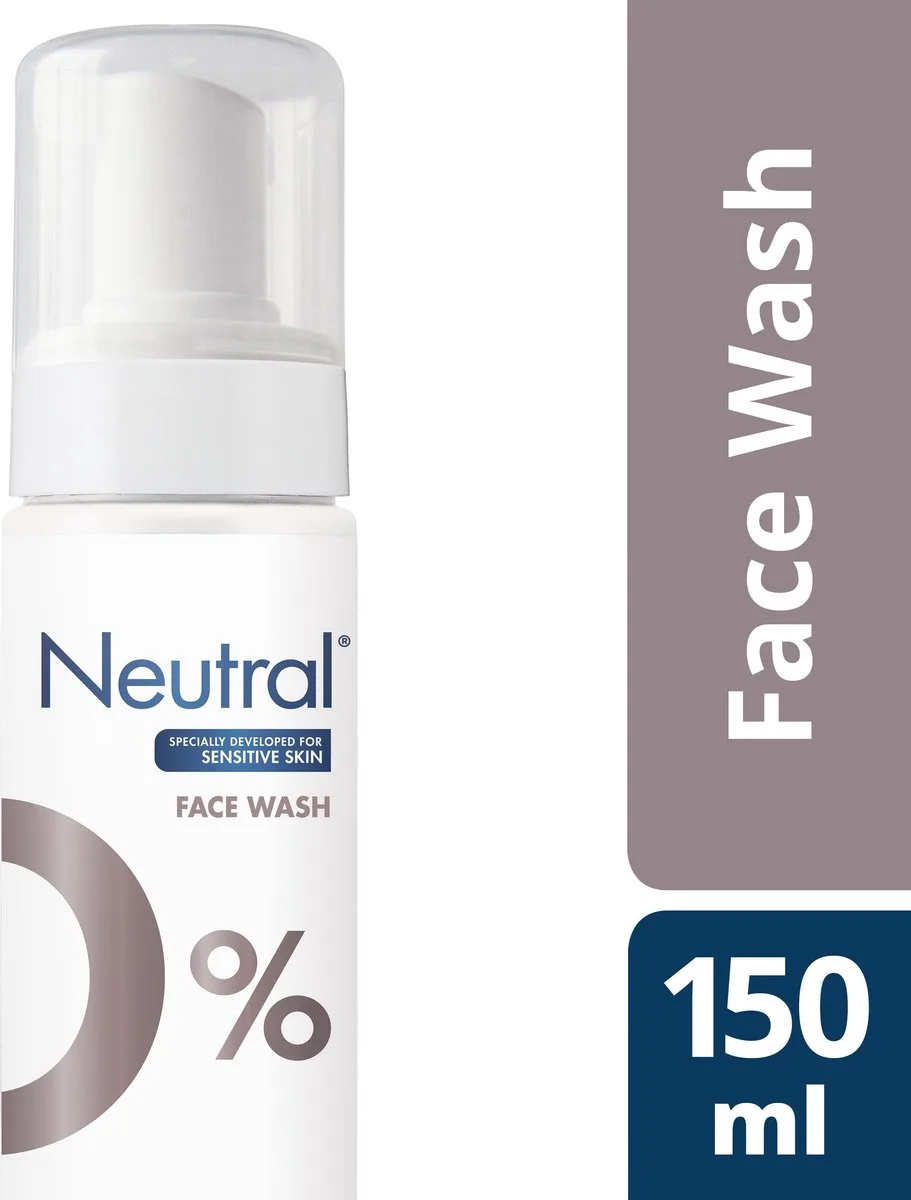 Neutral 0% Face Wash Parfumvrij - 150 ml - Gezichtsreiniging van Neutral in Wit – productfoto