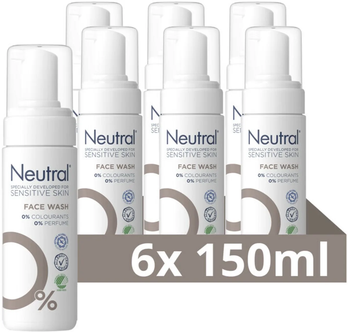 Neutral - 0% Lotion - Face Wash - 6 x 150 ml van Neutral – productfoto
