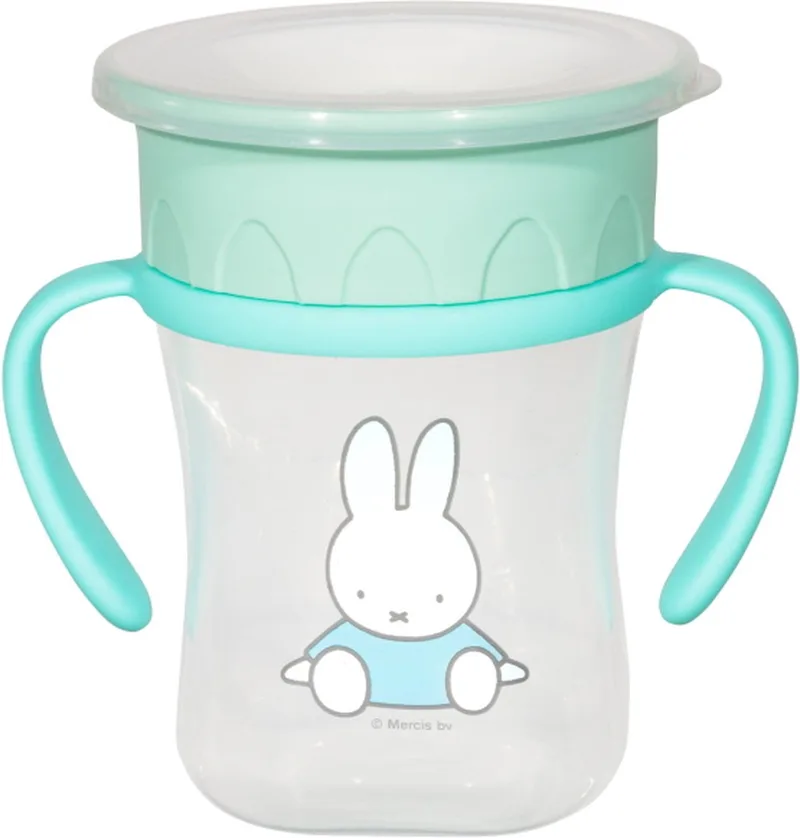 250ml 360º Anti-lek Beker met Handvaten NIJN-12016 van Nijntje in Mint – productfoto