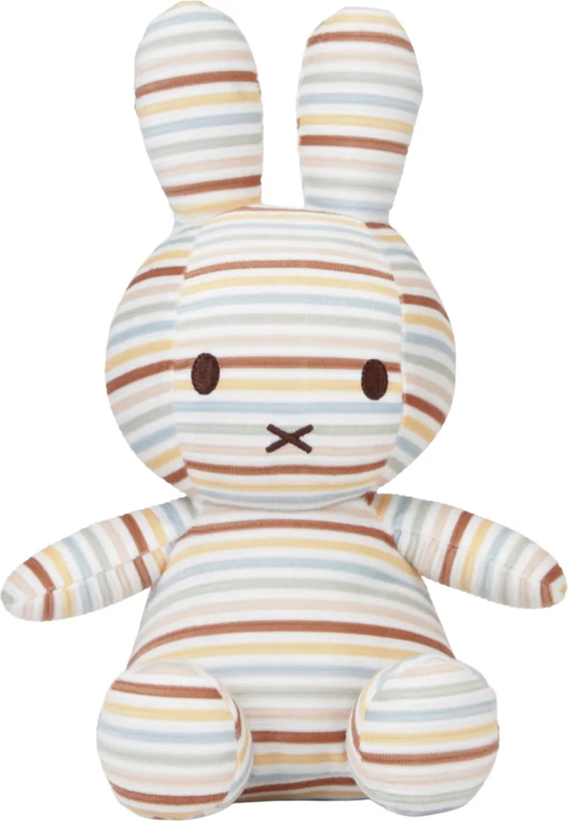 By Little Dutch Knuffel All Over Vintage Sunny Stripes 25 cm van Nijntje in Sunny Stripes All Over – productfoto