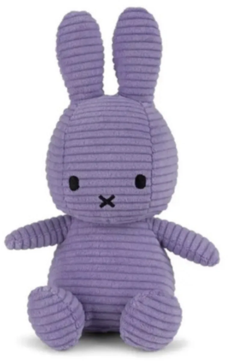 Corduroy Knuffel - 23 cm - ECO - Dark Purple van Nijntje in Paars – productfoto