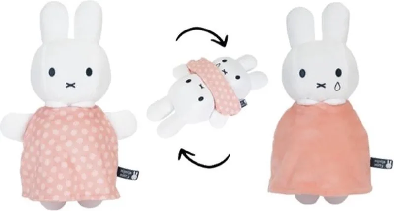 Knuffel | Omkeerbare Knuffel blij en verdrietig | Alle leeftijden van Nijntje in Roze – productfoto