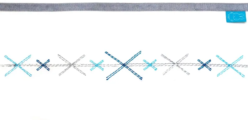 Ledikantlaken - Crozz - 100 x 150 cm - borduur + bias band van Nijntje in Jade – productfoto