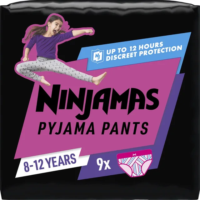 Pyjama Pants Luierbroekjes Meisje - 9 Nachtluiers voor Bedplassen - 8-12 Jaar