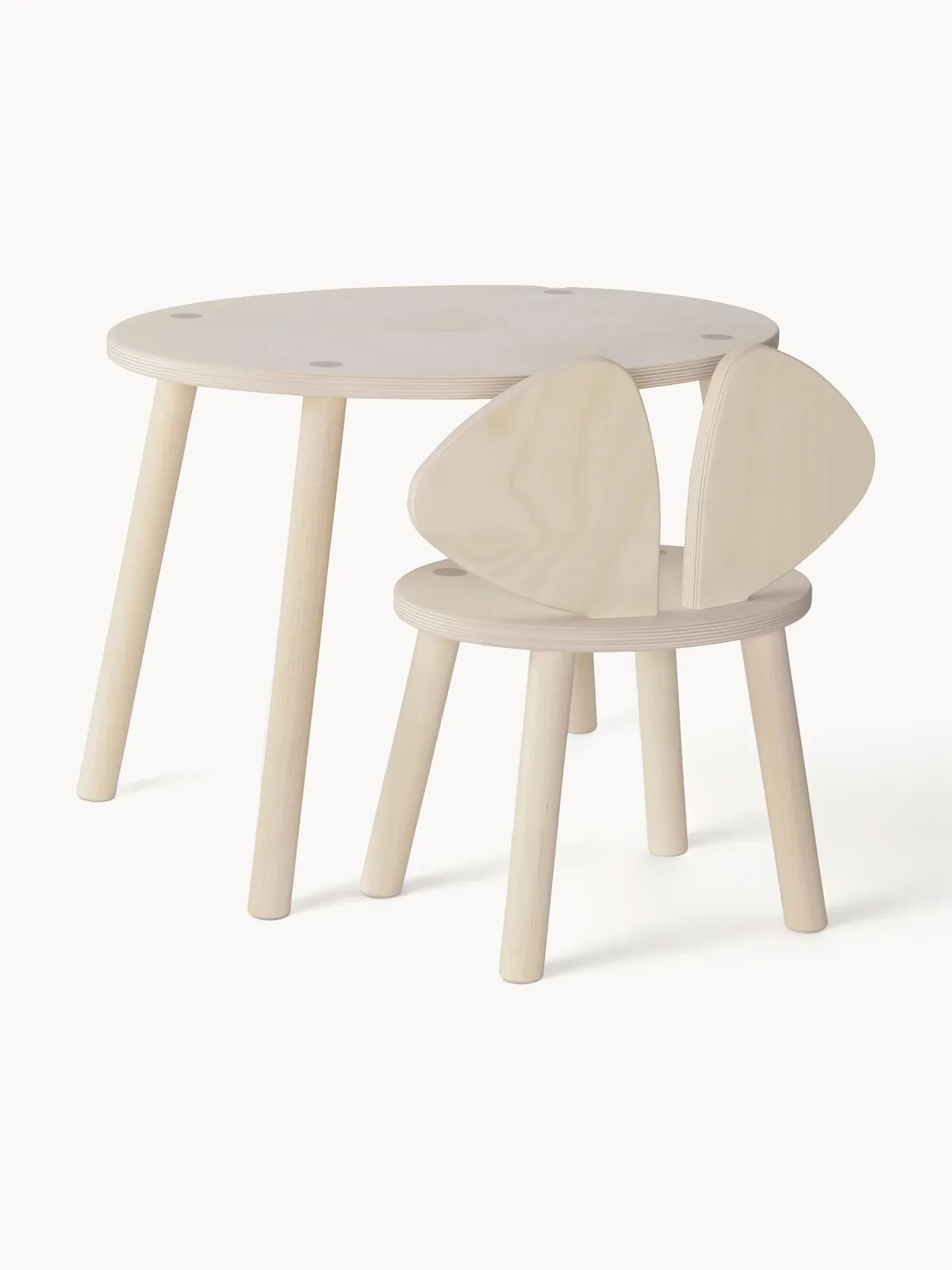 Kindertafel Mouse met kinderstoel van Nofred – productfoto