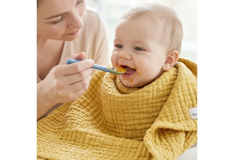 Babydecke Babydecke Musselin Kuscheldecke Puckdecke Baby & Neugeborene, Nordic Coast Company, Sommerdecke, Puck-u. Stilltuch, Einschlagdecke, Baumwolle atmungsaktiv van Nordic Coast Company in Geel – productfoto 3 van 5