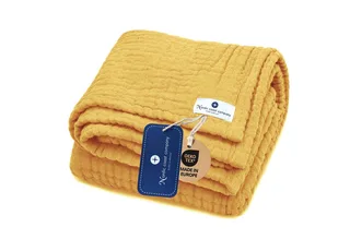 Babydecke Babydecke Musselin Kuscheldecke Puckdecke Baby & Neugeborene, Nordic Coast Company, Sommerdecke, Puck-u. Stilltuch, Einschlagdecke, Baumwolle atmungsaktiv van Nordic Coast Company in Geel – productfoto 1 van 5