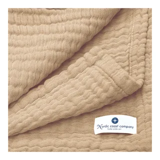 Babydecke Musselin 75x75 cm van Nordic Coast Company in Beige, 80 × 80 mm – productfoto 1 van 3