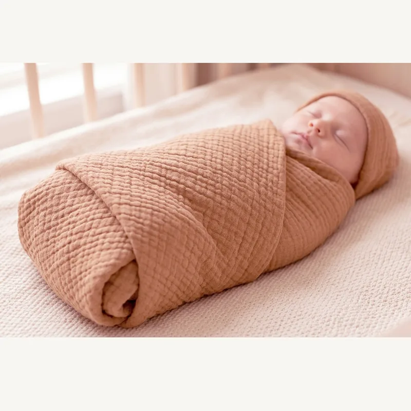 Babydecke Musselin 75x75 cm by Nordic Coast Company in Beige, 80 × 80 mm – product photo 3 of 3