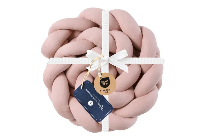 Nestchenschlange XXL Bettschlange geflochten, Bettschlange, Bettumrandung Babybett, Alternative zum Bettnestchen laborgeprüft 180cm, 200cm oder 300cm de Nordic Coast Company en Rose – photo produit 1 sur 5