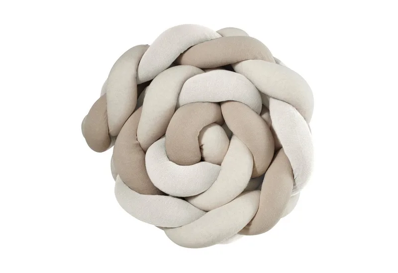 Nestchenschlange XXL Bettschlange geflochten, Bettschlange, Bettumrandung Babybett, Alternative zum Bettnestchen laborgeprüft 180cm, 200cm oder 300cm van Nordic Coast Company in Beige – productfoto 1 van 5