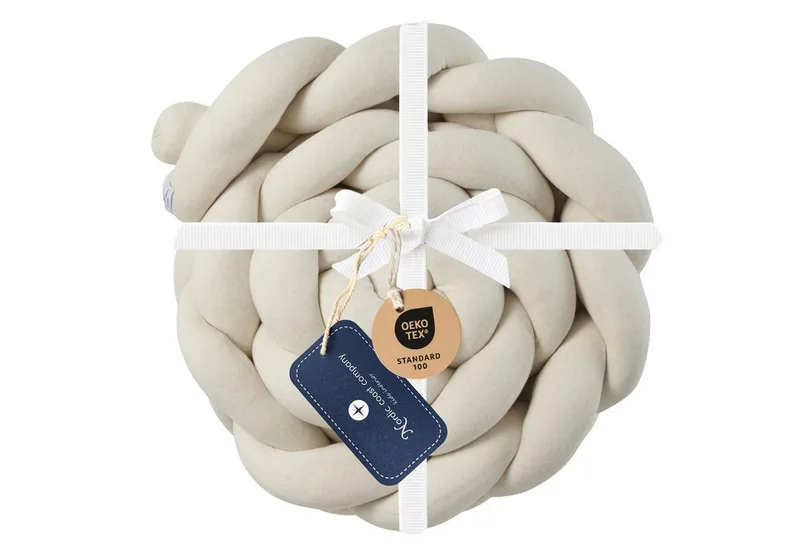 Nestchenschlange XXL Bettschlange geflochten, Bettschlange, Bettumrandung Babybett, Alternative zum Bettnestchen laborgeprüft 180cm, 200cm oder 300cm by Nordic Coast Company in Beige – product photo 1 of 3