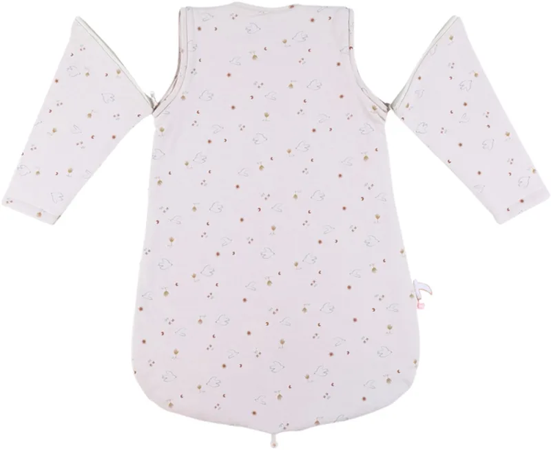 B&M Slaapzak – 100 cm – Afritsbare mouwen – Jersey – Geluksduiven by Noukie's in Pink – product photo