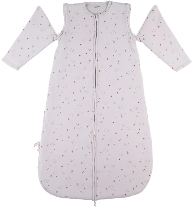 B&M Slaapzak – 70 cm – Afritsbare mouwen – Jersey – Geluksduiven de Noukie's en Rose – photo produit