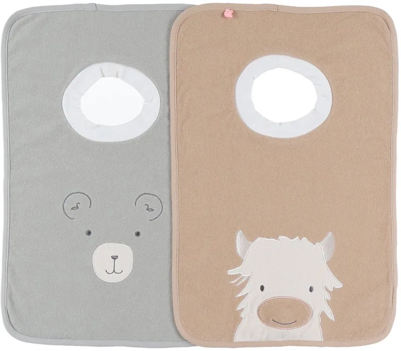 F&O Slabbetje - 2 Stuks - Badstof by Noukie's in Brown – product photo