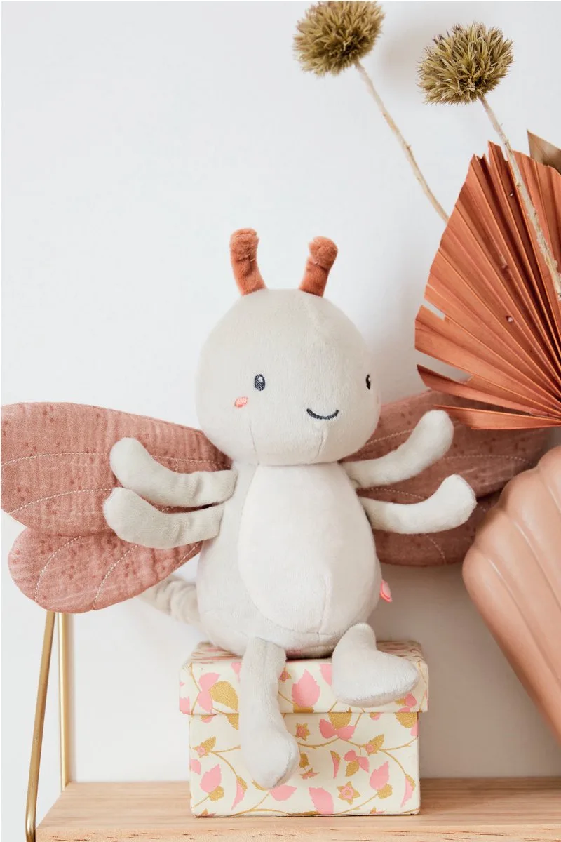 Knuffel - Small - 25 cm - Libel - veloudoux - Greige , ecru van Noukie's in Greige, Ecru . – productfoto