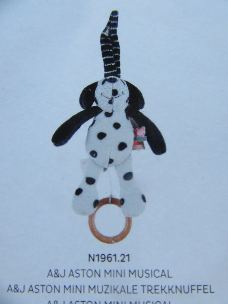 Muziek knuffel - Hond Jack - marine met vlekken by Noukie's in Gebroken wit met marine – product photo