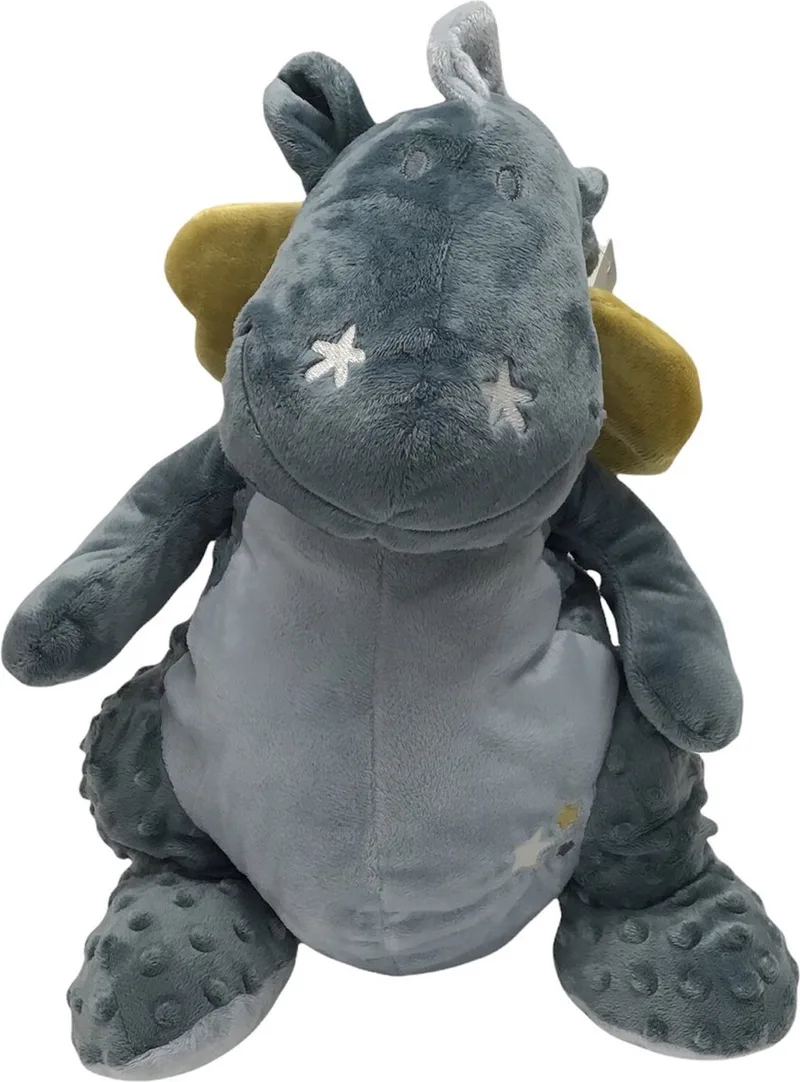 Pluche draak/dino 50cm van Noukie's in Asgrijs – productfoto