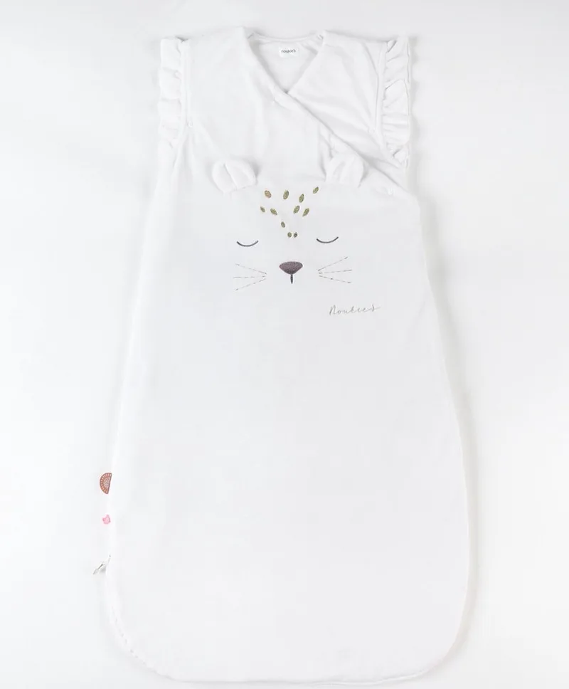 Slaapzak - Ecru - 100cm - Veloudoux - Meisjes- Babou & Kendi by Noukie's in White – product photo