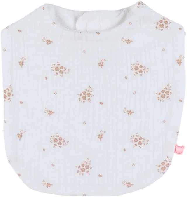 Slabbetjes Set - Vintage Flowers - Wit/Roze