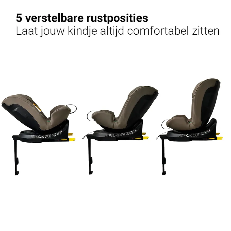 Autostoel Novi Donna Premium I-size 360° Dark Taupe van Novi Baby – productfoto 4 van 4