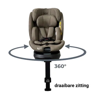 Autostoel Novi Donna Premium I-size 360° Dark Taupe van Novi Baby – productfoto 2 van 4