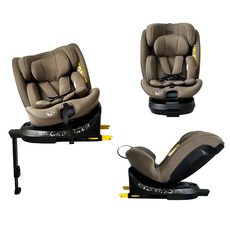 Autostoel Novi Donna Premium I-size 360° Dark Taupe van Novi Baby – productfoto 1 van 4