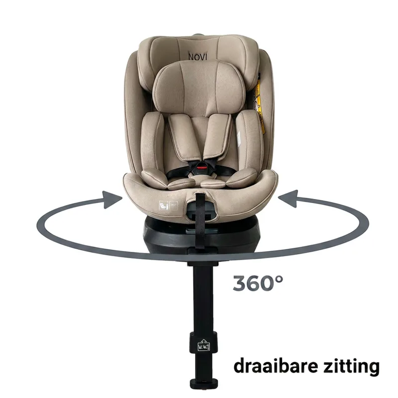 Autostoel Novi Donna Premium Limited Edition I-size 360° Cashmere Beige van Novi Baby – productfoto 2 van 4