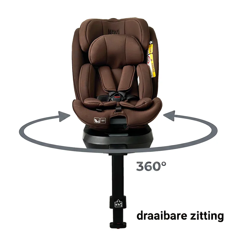 Autostoel Novi Donna Premium Limited Edition I-size 360° Espresso Brown van Novi Baby – productfoto 2 van 4