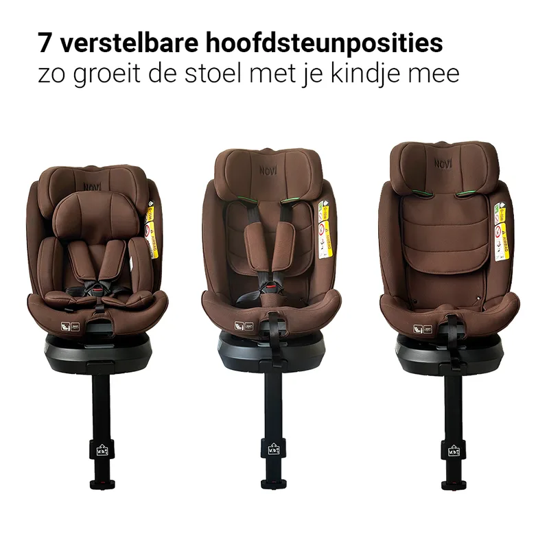 Autostoel Novi Donna Premium Limited Edition I-size 360° Espresso Brown van Novi Baby – productfoto 4 van 4