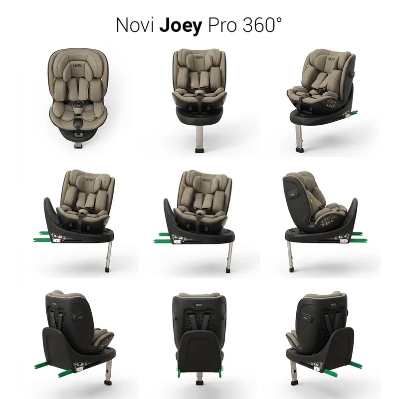 Autostoel Novi Joey Pro 360° Dark Taupe van Novi Baby – productfoto 3 van 4