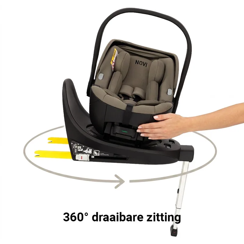 Autostoel Novi Joy Pro Glide 360° I-Size Dark Taupe & Base by Novi Baby – product photo 3 of 4
