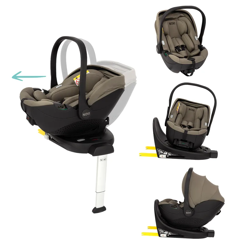 Autostoel Novi Joy Pro Glide 360° I-Size Dark Taupe & Base by Novi Baby – product photo 1 of 4