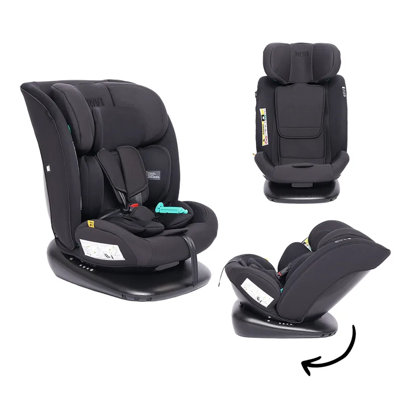 Autostoel Novi Lucas Premium 360 Gordel All Black van Novi Baby – productfoto 1 van 4