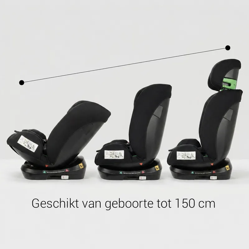 Autostoel Novi Tobias V2 I-Size All Black de Novi Baby – photo produit 3 sur 4