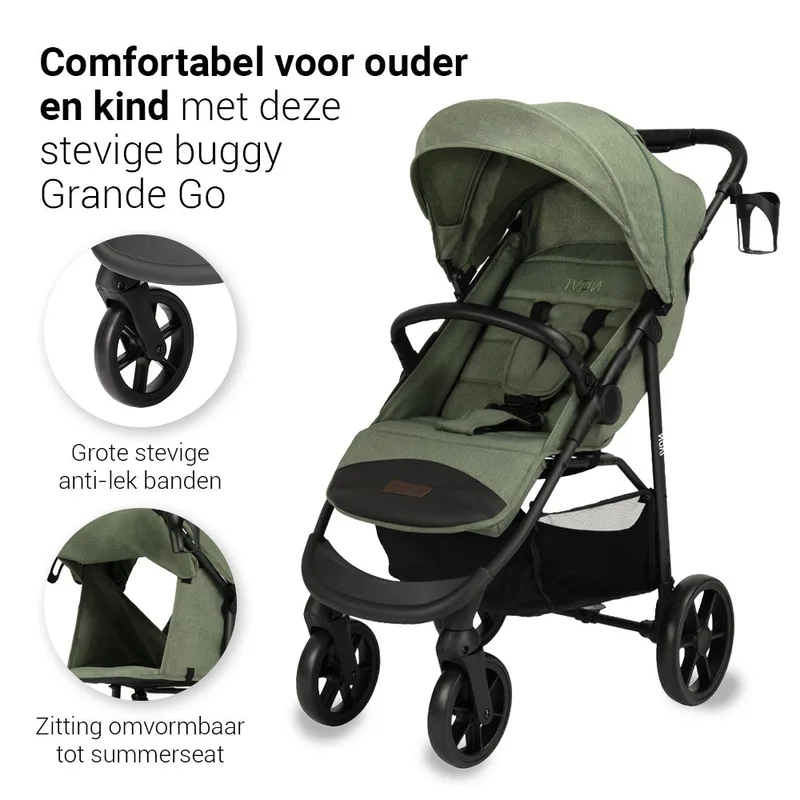 Buggy Novi Grande Go V2 Green Melange by Novi Baby – product photo 2 of 4