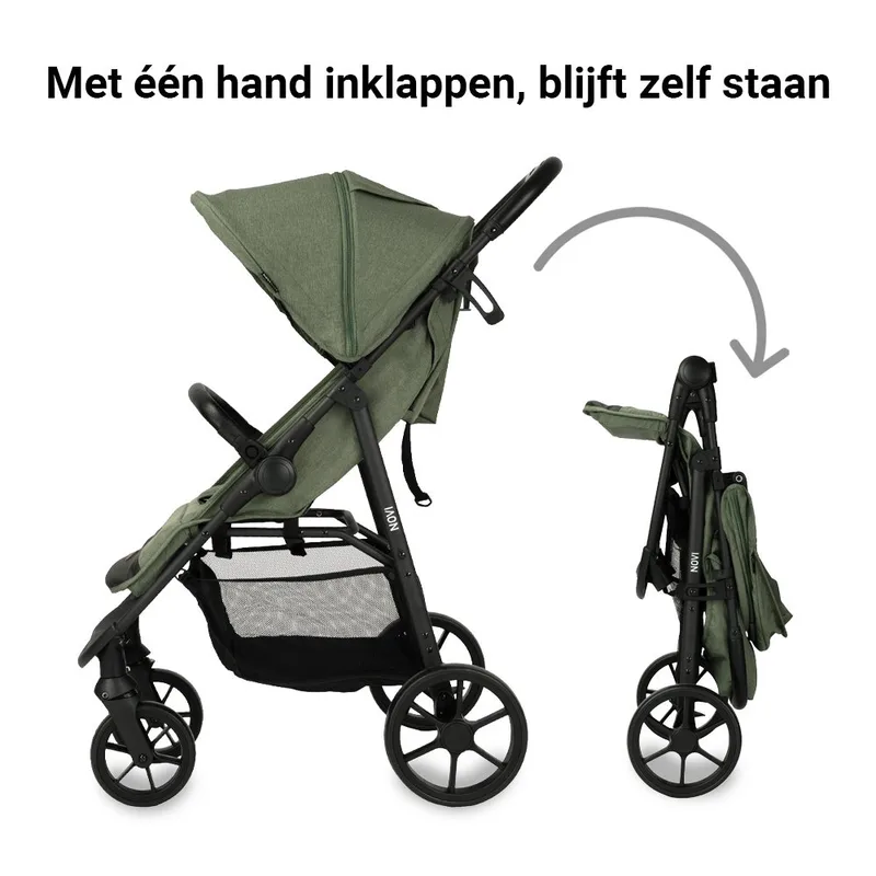 Buggy Novi Grande Go V2 Green Melange by Novi Baby – product photo 3 of 4