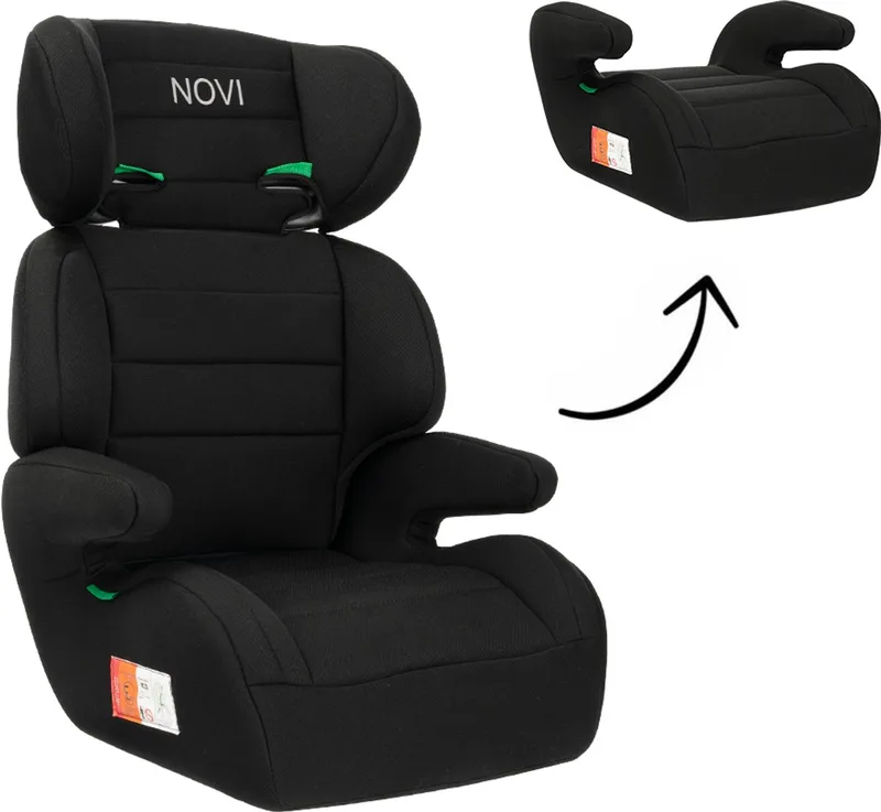 Charly Premium Autostoel - i-Size - Gordel - Zwart - Geschikt van 126 tot 150 cm by Novi Baby in Black – product photo