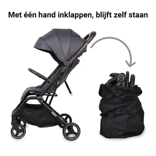 Cloud Go Buggy - Donker - Inclusief transporttas von Novi Baby in Grau – Produktfoto 3 von 4