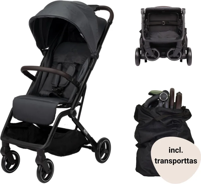 Cloud Go Buggy - Donker - Inclusief transporttas de Novi Baby en Grijs – photo produit