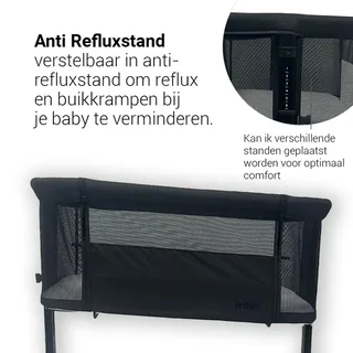 Co-Sleeper Novi Kyan Luxe Black Melange van Novi Baby – productfoto 3 van 4