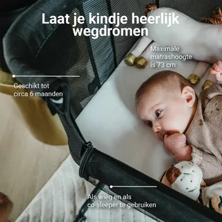 Co-Sleeper Novi Kyan Luxe Black Melange van Novi Baby – productfoto 4 van 4